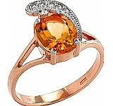 кольцо с цитрином